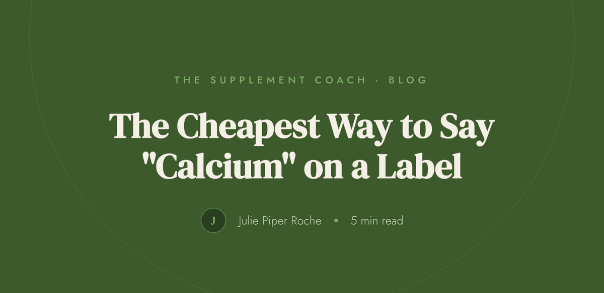 The Cheapest Way to Say "Calcium" on a Label