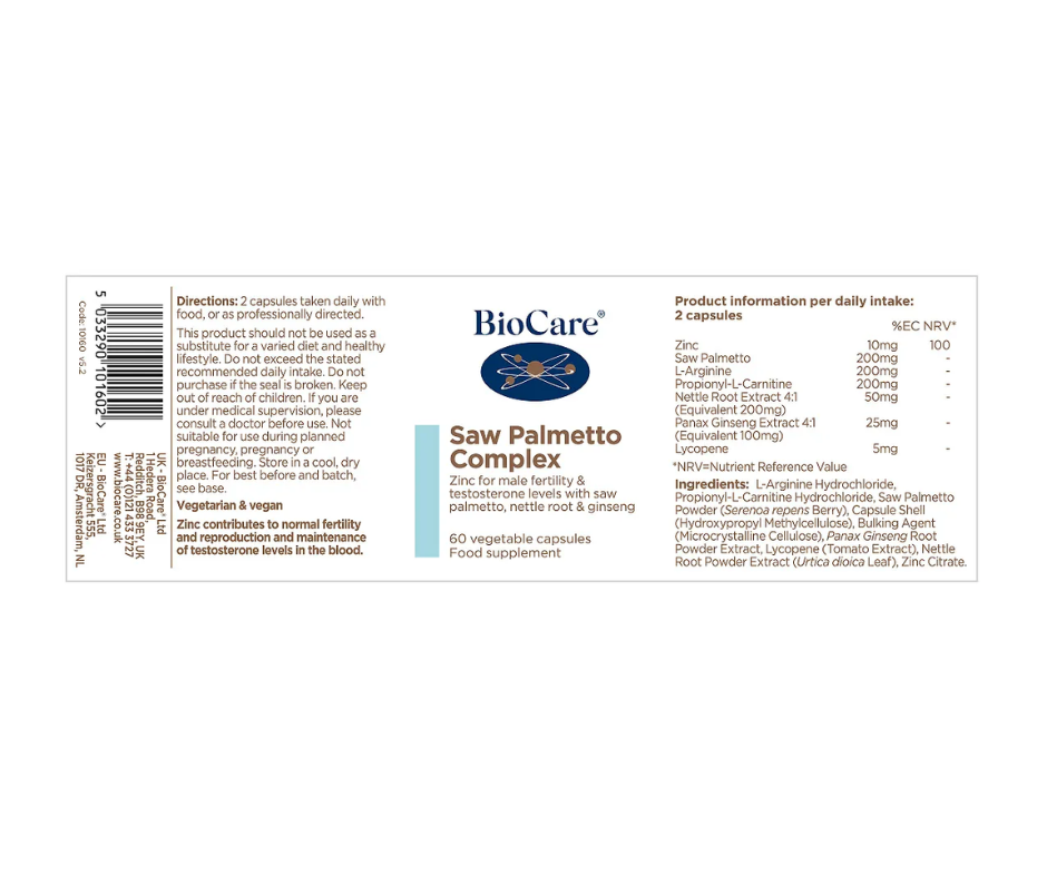 Biocare Saw Palmetto Complex