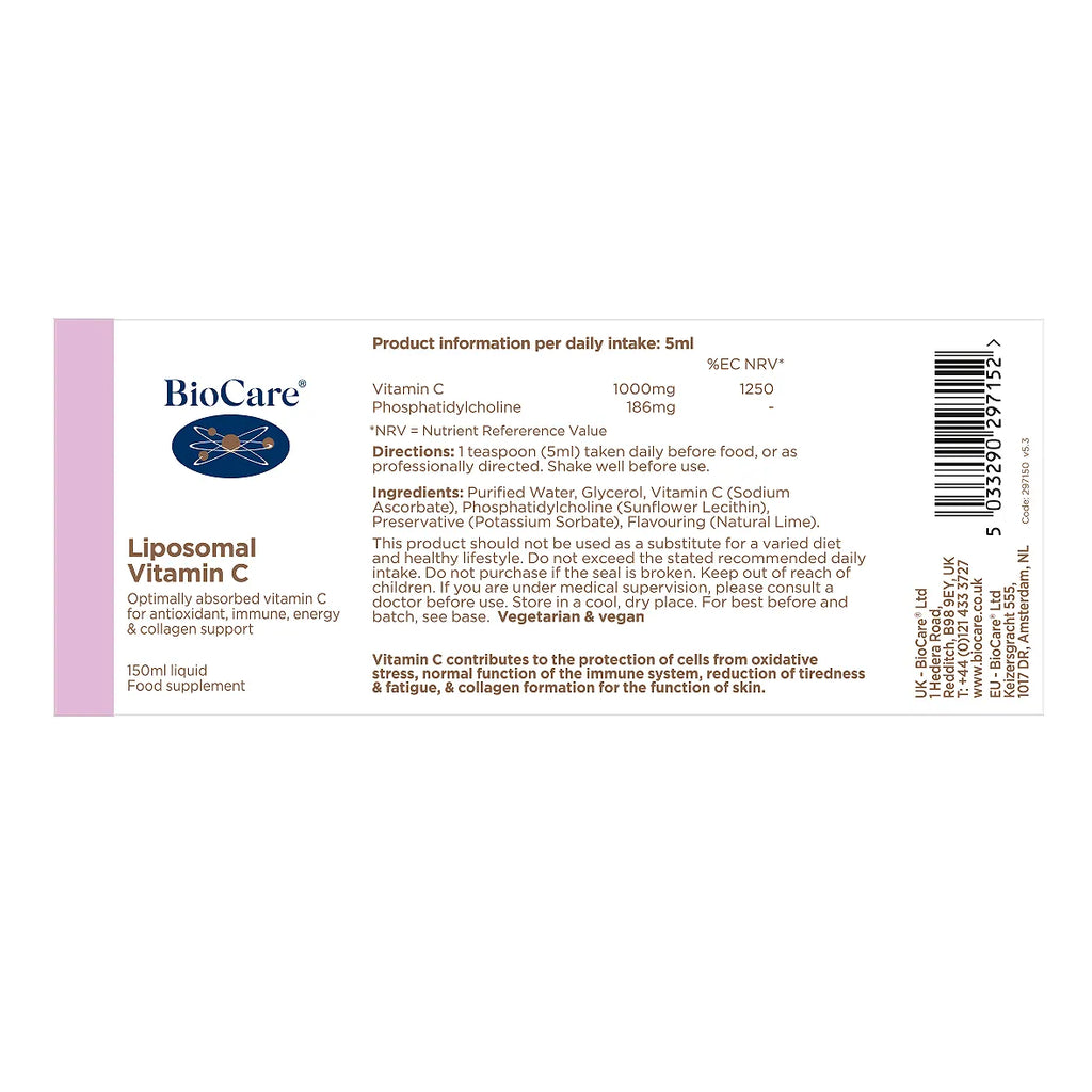 Biocare Liposomal Vitamin C 1,000mg
