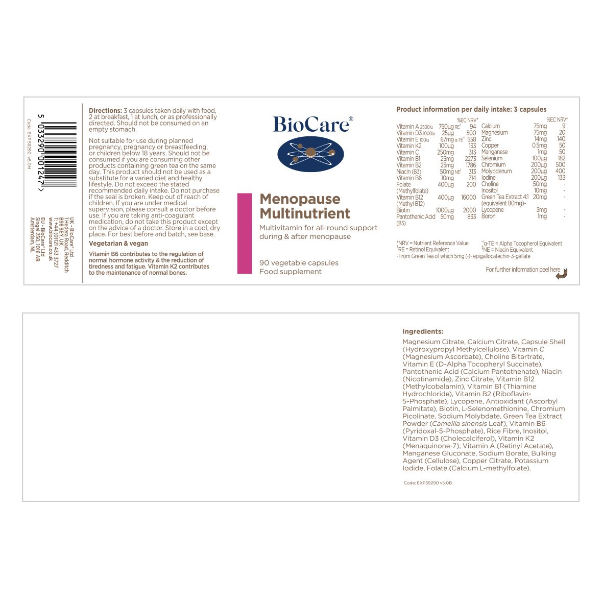 Biocare Menopause Multinutrient