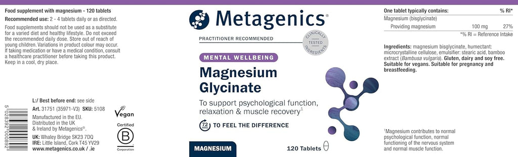 Metagenics Magnesium Glycinate Tablets