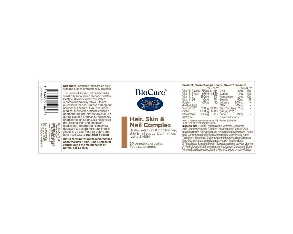 Biocare Hair, Skin & Nails Complex
